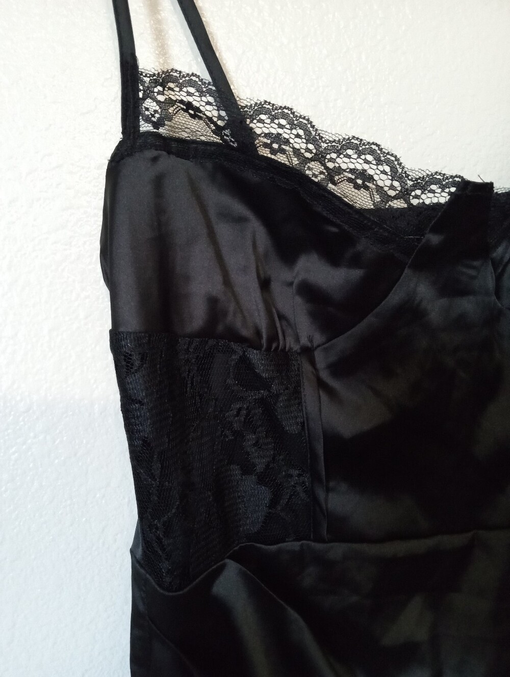 Cider Satin Lace Black Midi Dress Small NWT - Picture 6 of 8